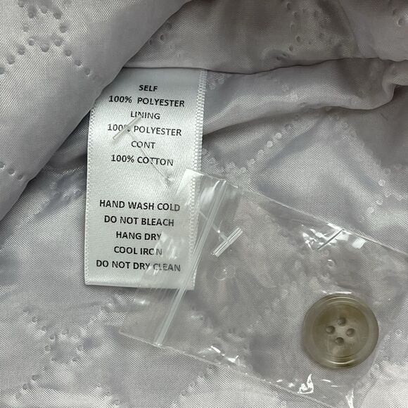 Mod Ref Teddy Sherpa Fleece Button Up Jacket Coat Women’s Large Light Grey - Picture 8 of 16